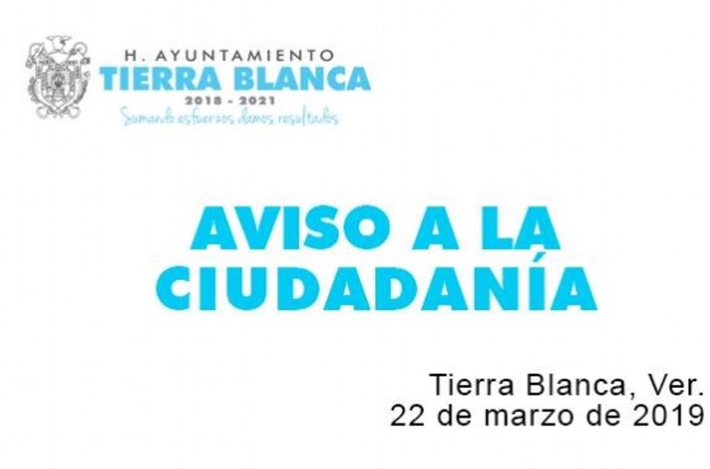 Ayuntamiento de TierraBlanca pide suspender eventos masivos por seguridad. Noticias en tiempo real