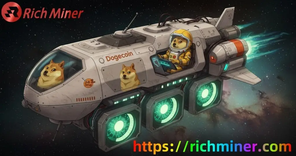 Imagen RichMine 2025: Inicio sin hardware para la minería en la nube de Dogecoin | Ingresos dinámicos hasta 5 veces superiores a la minería de Litecoin