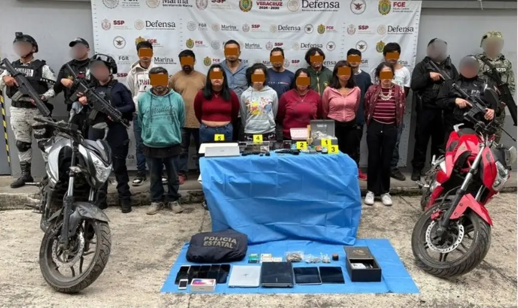 Imagen Caen 13 personas con drogas y armas de fuego en Emiliano Zapata, Veracruz