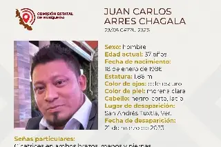 Piden ayuda para localizar a hombre desaparecido al sur de Veracruz; mide casi 1.90 metros