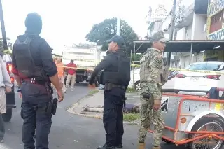 Trabajador de limpia pública fallece atropellado en zona centro de Veracruz