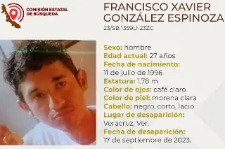 Buscan a Francisco, desaparecido en la ciudad de Veracruz