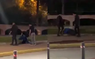 Indignan presuntos cadeneros de bar que golpean brutalmente a joven (+Video)