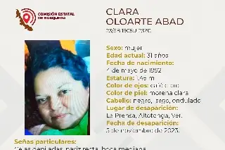 Piden ayuda para encontrar a mujer desaparecida en zona centro del estado de Veracruz