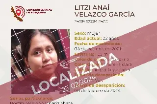 Localizan a joven de 22 años reportada como desaparecida en el puerto de Veracruz 