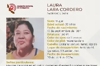 Piden ayuda para encontrar a joven mujer desaparecida al norte de Veracruz 