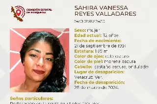 Ella es Sahira, tiene 32 años y desapareció en el puerto de Veracruz