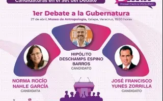 Este sábado es el debate de candidatos a gobernador de Veracruz 