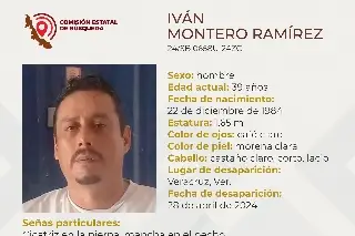 Él es Iván, tiene 39 años y desapareció en el puerto de Veracruz 