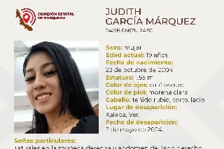 Ella es Judith, tiene 19 años y desapareció en Xalapa, Veracruz 