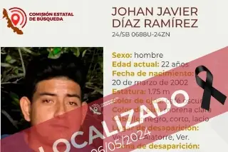 Hallan sin vida a joven reportado como desaparecido en la zona norte de Veracruz