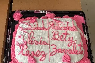 María del Carmen Amaya Medina obsequia delicioso pastel a XEU: ¡Muchas gracias!