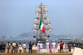 Buque escuela Cuahtémoc de la Armada de México llega a California