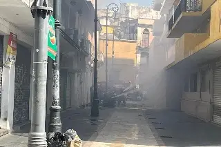 Imagen Se incendia edificio en el centro de Veracruz 