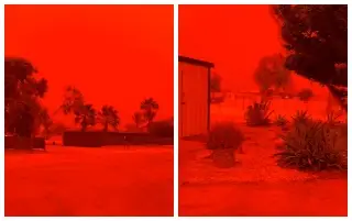 Imagen Se pinta de rojo el cielo de Australia; 'parecía el fin del mundo', dicen