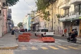 Imagen ¡Tome precaución! Se registra reducción de carril en estas calles de Veracruz