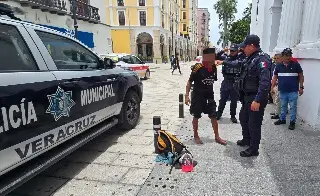 Imagen Movilización policiaca en catedral de Veracruz, esto ocurrió